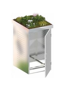 Binto cache poubelle pour 1 poubelle, acier inoxydable avec pot de fleur à prix bas
