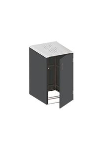 Binto cache poubelle 1 box HPL-ardoise couvercle à prix bas