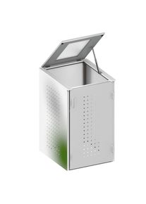 Binto cache poubelle 1 box acier inoxydable couvercle à prix bas