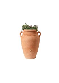 Graf Regentonne Antik Amphore mit integrierter Pflanzschale, terracotta Regenfass, 250 L
