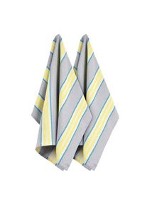 Geschirrtuch Capri Grau / Gelb