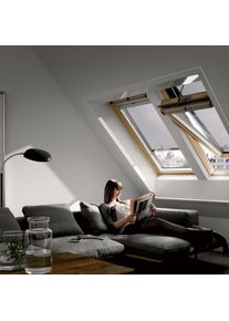 Velux INTEGRA Fenêtre de toit électrique GGL 306921 bois clair laqué ENERGIE Protection Anti-chaleur, 55x78 cm (CK02)