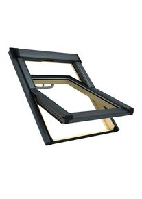 Fenêtre de toit à rotation RotoQ WDF Q4 t, bois laqué blanc, alu, 55x78 cm (5/7), double vitrage