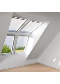 Velux Dachfenster Lichtlösung PANORAMA Kunststoff THERMO weiß 2x2 Fenster, 78x118 cm (MK06)