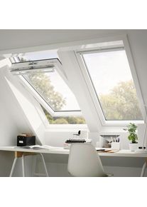 Velux Dachfenster GGL 2068 Schwingfenster Holz ENERGIE weiß Fenster, 55x78 cm (CK02)