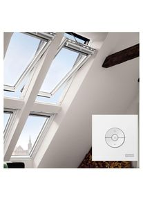 Fenêtre de toit électrique Velux INTEGRA GGL 206221 bois finition blanche ENERGIE isolation phonique, 55x78 cm (CK02)