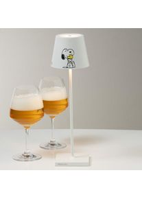 zafferano Poldina x Peanuts® Friends Lampe de table Batterie LED avec variateur Ø 11 H : 38 cm, blanc LD0340BP3