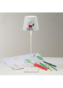 zafferano Poldina x Peanuts® Heart Lampe de table Batterie LED avec variateur Ø 11 H : 38 cm, blanc LD0340BP2