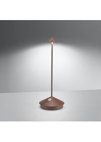 zafferano Pina Pro Lampe de table LED, sur batterie, avec variateur Ø 10,5 H : 29 cm, corten LD0650R3