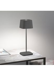 zafferano Ofelia Pro Lampe de table LED, sur batterie, avec variateur l : 10 H : 30 P : 10 cm, gris foncé LD0870N3