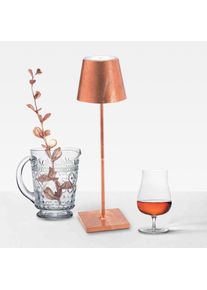 zafferano Poldina Pro USB Lampe de table LED avec variateur Ø 11 H : 38 cm, cuivre mat LD0340RFR