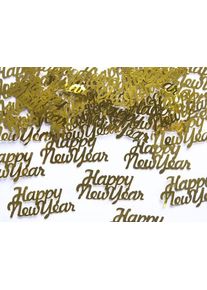 Boldog új évet - arany konfetti 4x2 cm - Szilveszter éjszaka - partydeco