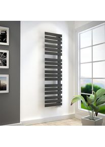 HSK Yenga Radiateur de salle de bains pour fonctionnement mixte ou à eau chaud, l : 50 H : 182,4 cm noir graphite, 638 Watts 8750180-173