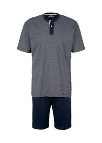 Tom Tailor Heren Pyjama kort nachtblauw / wit S
