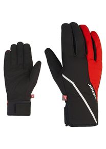 Ziener Multisporthandschuhe »Ultimo« rot, Größe 8,5, warme, weich gefütterte Softshell-Langlaufhandschuhe
