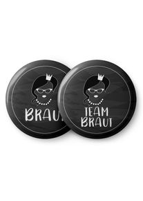 Spielehelden Odznaky Braut Vintage Rozl&uacute;čka so slobodou 12 odznakov 5,6 cm extra veľk&eacute; Darček na dievčensk&uacute; rozl&uacute;čku so slobodou