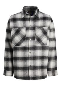 Jack & Jones JACK & JONES Heren Tussenjas 'Bane' antraciet / lichtgrijs / wit XS