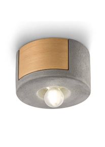 Ferroluce C1791 Scandinavian style ceiling lamp, cement