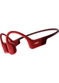 Aftershokz Shokz Sport-Kopfhörer »Openrun«, Bluetooth rot, Sportkopfhörer mit Bone Conduction Technologie