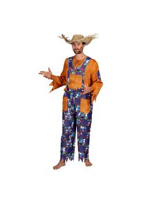 maskworld Männliche Vogelscheuche Kostüm | Halloween Kostüm für Männer | Größe: 46-48 | Farbe: Taggelb