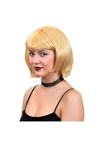 maskworld Bob Perücke mit Pony blond