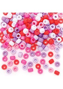 Red, Pinks & Purple Beads Value Pack (Pack of 750) Jewellery Making