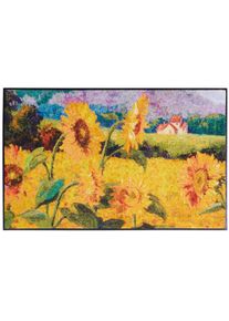 wash+dry by Kleen-Tex Fußmatte, Rechteckig, 7 Mm Höhe bunt, Größe B/L: 40 cm x 60 cm 7 mm , Aus äußerst strapazierfähigem Polyamid