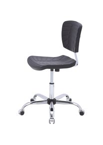 Arbeitsdrehstuhl GEMINI, mit Rollen, Sitz und Lehne schwarz