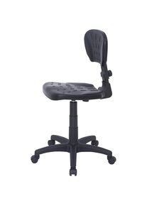 Arbeitsdrehstuhl LK, mit Rollen, Sitz und Lehne schwarz