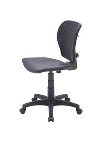 Arbeitsdrehstuhl TECHNO, mit Rollen, Polyurethan, schwarz