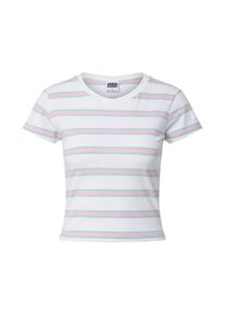 Urban Classics Dames Shirt blauw / rosa / wit XS