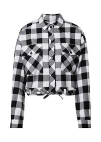 Urban Classics Dames Blouse zwart / wit 4XL