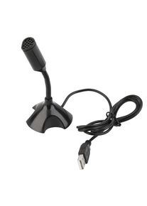 Microfon Techstar® Desktop, de Birou cu Suport, Conexiune USB, Plug&Play, Negru