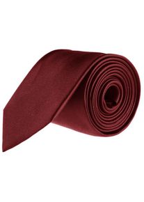 Seidenfalter Seidenkrawatte mit feiner Streifenstruktur, Dunkelrot, One Size