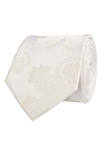 Seidenfalter Krawatte aus Seide mit feiner Struktur, extralang, Creme, One Size