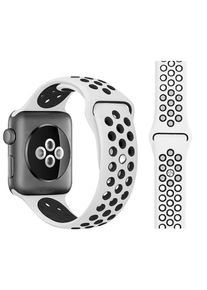 INCOVER Apple Watch Tofarget Silikon Smartwatch-rem (SE/40/38mm) - Hvit / Svart