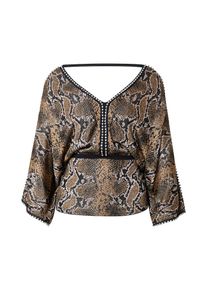 Karen Millen Bluzka dla kobiet jasnobrązowy / czarny / srebrny / offwhite Rozmiar XS