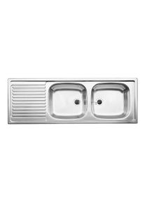 Blanco Top EZS 12 x 4-2 Évier double, réversible l : 123,5 P : 43,5 cm, avec égouttoir 500374