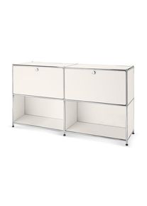 Metalowa szafka typu sideboard z 2 półkami z klapami Tchibo