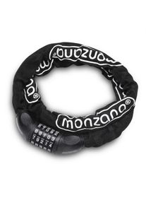 Monzana® Lucchetto bici nero 120cm catena 6mm con codice segreto
