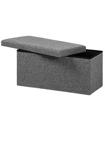 Casaria® Pouf seduta grigio scuro 80x40x40cm