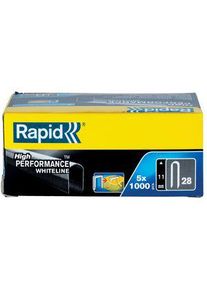 Rapid Stifter, 28 / 11 mm, Pakke med 5000 stykk - 28/11 VIT