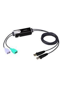 Aten K&aacute;beles KVM-kapcsol&oacute;k, 2x USB-A aljzat - 2x USB-A dug&oacute; - CS62KM-AT