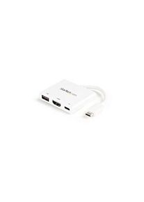 StarTech.com Dokkolóállomás, USB-C csatlakozó, Busz-tápellátás, 60W, Portok összesen 3 - CDP2HDUACPW