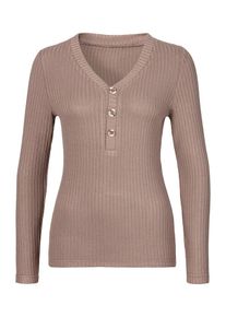 Lascana T-shirt Femme beige taille XL