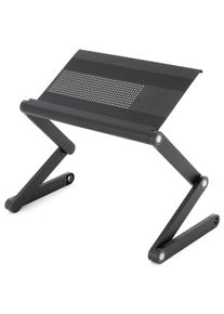DIVERO Laptopasztal állítható szellőzőrésekkel fekete