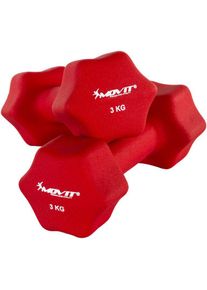 Egykezes súlyzó szett Movit® 6 kg - piros