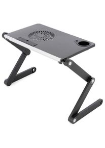 Laptop asztal USB ventilátorral ezüst és fekete