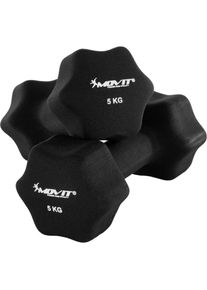 Egykezes súlyzó szett Movit® 10 kg - fekete