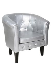 Miadomodo Fotel Chesterfield Silver 58 x 71 x 70 cm ezüst